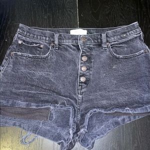 Abercrombie High Waisted Black Shorts